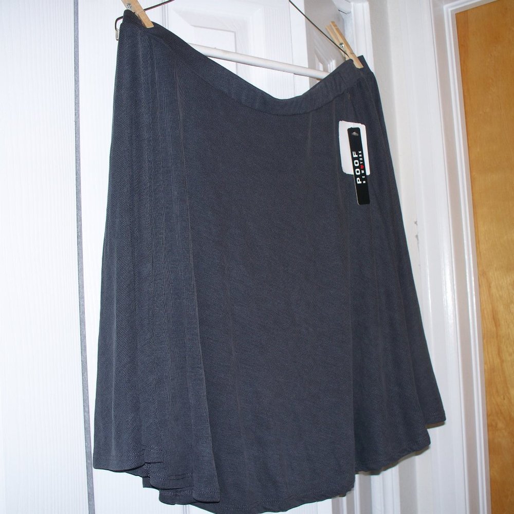 Charcoal Grey Circle Skater Skirt